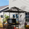 Outsunny Bbq Gazebo Canopy Replacement, 5'x8' Grill Gazebo Roof, Dark Grey