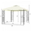 Costway 2 Tier 10'x10' Patio Gazebo Canopy Tent Steel Frame Shelter Awning