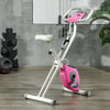 Soozier Foldable Exercise Bike With 8-level Magnetic Resistance, Pink|Soozier Velo D'exercice Pliable Avec Resistance Magnetique A 8 Niveaux, Rose
