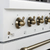 Forno Antico 36" Dual Fuel Gas Range, White, 4.5 cu.ft. - FFSGS6113-36WHT | Cuisiniere a double combustible Antico de 36 po, blanche, 4,5 pi³ -FFSGS6113-36WHT