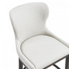Blair Modern Wood Upholstered Barstool in White | Tabouret de bar Blair moderne en bois avec assise rembourree, coloris blanc