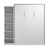 Bestar Claremont 5-Shelf Queen Murphy Bed - White|Grand lit escamotable Claremont de Bestar à 5 tablettes - blanc