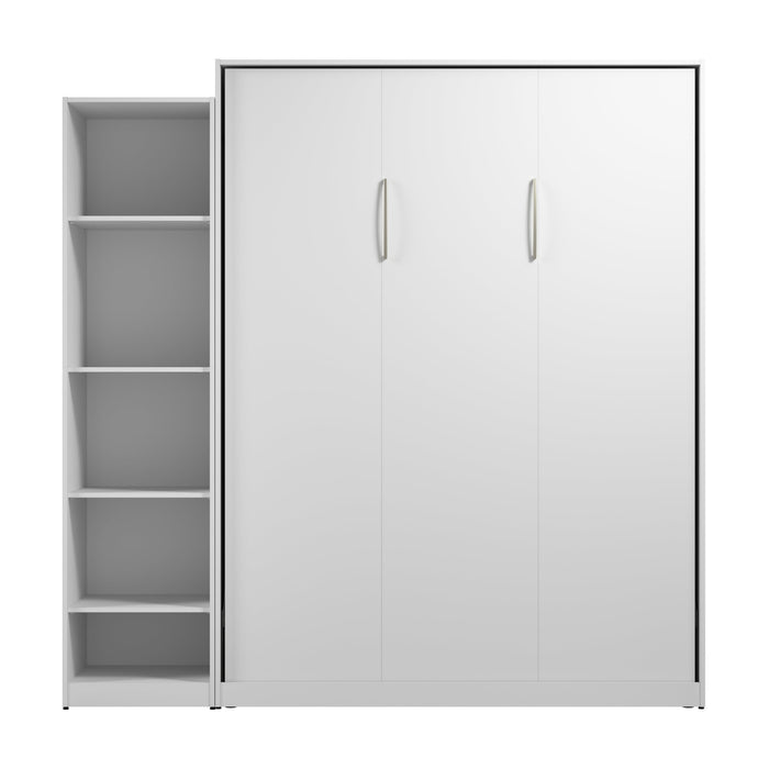Bestar Claremont 5-Shelf Queen Murphy Bed - White