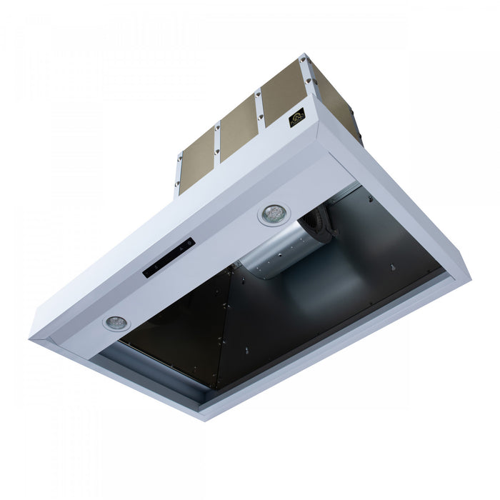 Forno Ambassador 36\" Range Hood, White, 427 CFM, 3 speeds, Remote Control - FRHWM5099-36CPWHT