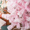 Homcom Snow Flocked Pencil Artificial Christmas Tree With Steel Base Pink|Homcom Sapin De Noel Artificiel Fin Floque Avec Base En Acier, Rose