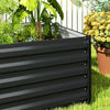 Outsunny 8x2.6x1.5ft Galvanized Raised Garden Bed, Open Bottom, Dark Grey