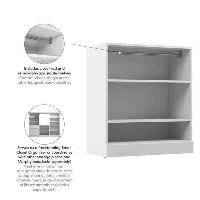 Bestar Versatile 36 W Small Closet Organizer - White