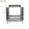 Glenn Engineered Wood Murphy Bed With Shelves And Led Lighting, Queen Size - Grey | Lit Mural Escamotable Glenn En Bois Composite Avec Etageres Et Eclairage Led, Taille Queen - Gris