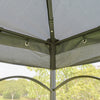 Outsunny 10' X 10' Steel Outdoor Patio Gazebo Canopy With Removable Mesh Curtains, Display Shelves, |Outsunny 10' X 10' Abri De Jardin En Acier Pour L'exterieur Avec Rideaux En Maille Amovibles, Etager