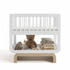 Storkcraft Santorini Deluxe 3-in-1 Convertible Bassinet - White/Driftwood Crib