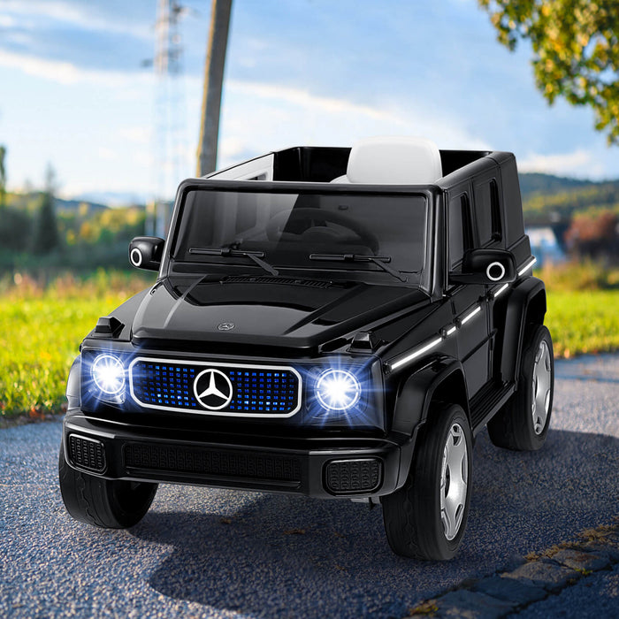 Costway Licensed Mercedes-benz Eqg Kids Ride On Car With Remote Control Detachable Battery Black