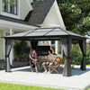 Outsunny 12' x 15' Hardtop Gazebo with Polycarbonate Roof, Aluminum Frame