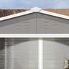 Outsunny 8'x7' Outdoor Storage Shed Garden Shed W/ Lock, Light Grey|Outsunny Abri De Jardin 8'x7' Avec Serrure Et Cadre De Sol, Gris Clair