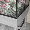 Outsunny Raised Garden Bed With Cold Frame Greenhouse Vent Distressed Grey|Outsunny Lit De Jardin Sureleve, Event De Serre A Cadre Froid, Gris Vieilli