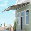 Outsunny 15' X 10' Patio Retractable Awning Sunshade Shelter, Light Grey|Outsunny 15' X 10' Auvent Retractable, Abri Pare-soleil, Gris Clair