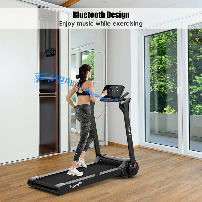 Superfit 2.25hp Folding Electric Motorized Treadmill W/ Speaker