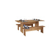 Nomad Modern 3-Piece Dining Set in Natural | Ensemble de salle a manger moderne Nomad 3 pieces en bois naturel