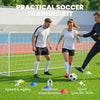 Soozier Soccer Goal, 6 x 4ft Portable Practice Soccer Net with Steel Frame