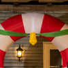 Outsunny 9ft Inflatable Christmas Cane Arch W/ Penguin Snowman|Outsunny Arche De Noel Gonflable De 9ft Avec Bonhomme De Neige