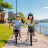 Costway 18" Kid's Bike With Training Wheels Adjustable Handlebar & Seat Handbrake Pink