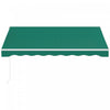 Outsunny 10' X 8' Electric Retractable Awning W/ Remote Controller, Green|Outsunny Auvent Retractable Electrique 10' X 8' Avec Telecommande, Cafe