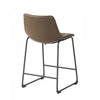 Nathaniel Vintage Faux Leather Counter Stools Set Of 2 With Steel Frame - Brown | Ensemble De 2 Tabourets De Comptoir Nathaniel Vintage En Similicuir Avec Structure En Acier, Marron