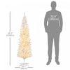 HOMCOM 5' Prelit Artificial Christmas Tree with Warm White LED Lights