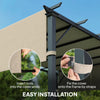 Outsunny 2 Pcs 18 x 4ft Pergola Shade, UV Protection Pergola Canopy, Khaki