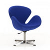 Raspberry Modern Upholstered Swivel Lounge Chair in Blue - Set of 2 Accent Chair | Fauteuil lounge pivotant moderne Raspberry en tissu bleu - Lot de 2