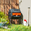 Outsunny Outdoor Dual Chamber 360° Rotating Composter 43 Gallon Orange|Outsunny Composteur Exterieur Rotatif A 360°, 43 Gallons, Orange