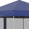 Outsunny 10' X 10' Pop-up Canopy Tent Outdoor Party Tent With Mesh Walls|Outsunny Tente De Fete Escamotable 10' X 10' Avec Sac A Roulettes, Bleu