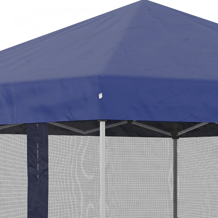 Outsunny 10' X 10' Pop-up Canopy Tent Outdoor Party Tent With Mesh Walls