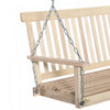 Outsunny 2-seater Porch Swing Outdoor Patio Swing Chair Seat With Slatted Build, Hanging Chains, Fir|Outsunny Banc Suspendu 2 Places Exterieur 2 Chaines Suspension Incluses Assise Et Dossier A Lattes B