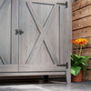 Outsunny Wood Outdoor Storage Cabinet Potting Shed With Shelf|Outsunny Armoire De Rangement Exterieure En Bois Avec Etagere