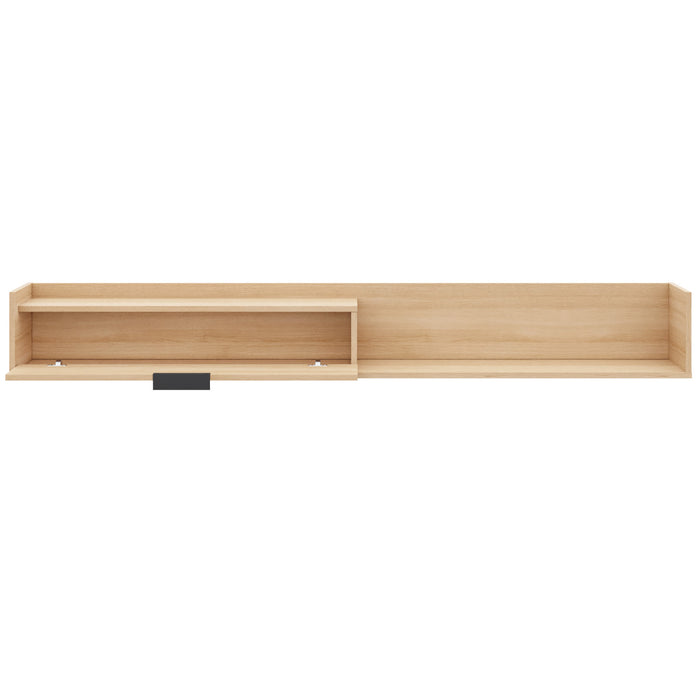 Nordika Slim 72\" Wall-Mounted TV Stand with Storage Cabinet - Natural Blonde Oak