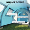 Outsunny 3-4 Person Camping Tent with 2 Rooms, Waterproof Family Tent