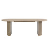 Madison Oval Solid Wood Dining Table with Double Pedestal Base,Light Natural | Madison Table a manger ovale en bois massif avec double pietement, bois clair naturel