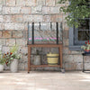 Outsunny 3' X 1' X 4' Raised Garden Bed With Greenhouse Cover Wheels Brown|Outsunny 3' X 1' X 4' Lit De Jardin Sureleve Avec Couvercle De Serre Roues Marron