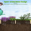 Costway Wooden Raised Garden Bed, Elevated Patio Planter With 7 Planting Compartments For Flower