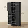 HOMCOM Pantry Cabinet, 64" Storage Cabinet with Adjustable Shelves, Black