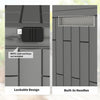Outsunny 120 Gallon Resin Deck Box, Lockable Outdoor Storage Box