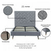 Crosby Modern Upholstered Velvet Full Bed in Gray | Lit double moderne Crosby en velours gris capitonne