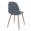 LumiSource Pebble Blue Fabric Mid-Century Modern Dining Accent Chair - Set of 2|Chaise d’appoint de salle à manger moderne du milieu du 20e siècle Pebble en tissu bleu - ensemble de 2