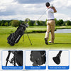 Costway Men's Complete Golf Clubs Package Set 10 Pieces Includes Alloy Driver Black