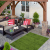 Contemporary 2'0" x 6'0" Faux Grass Rug in Green Outdoor Area Rug | Tapis en Gazon Synthetique Contemporain 2'0" x 6'0" en Vert