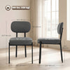 HOMCOM Upholstered Linen Fabric Dining Chairs, Kitchen Chairs, Grey