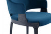 Kara Modern Wood Upholstered Dining Chair in Blue - Set of 2 | Chaise de salle a manger moderne en bois Kara avec revetement bleu - Lot de 2