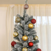 HOMCOM 9ft Pencil Artificial Christmas Tree w/ Remote, Flocked Xmas Tree