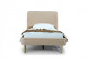 Heather Mid-Century Modern Velvet Upholstered Twin Bed in Gold and Tan | Lit jumeau Heather style milieu du siecle moderne, tapisse de velours, or et beige