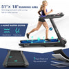 Superfit 4.75hp Folding Treadmill W/preset Programs Touch Screen Voice/app/remote Control